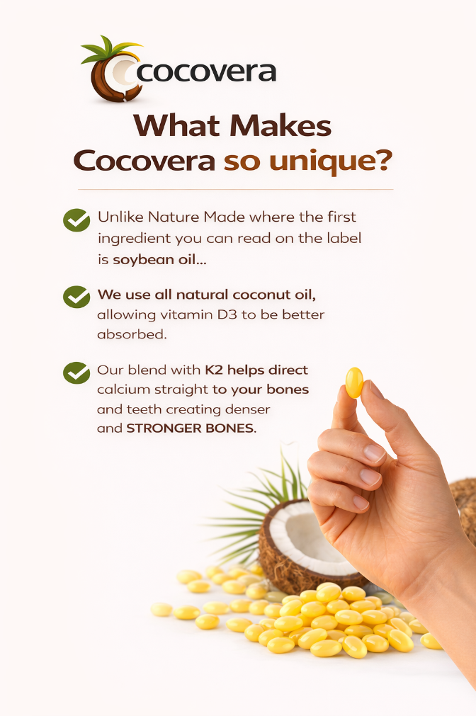 Cocovera Energy Enhancement Vitamin D3 & K2